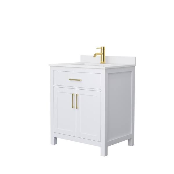 Wyndham Collection Beckett 30 in. W x 22 in. D x 35 in. H Single Sink ...