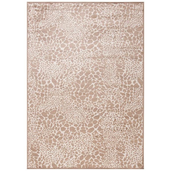 SAFAVIEH Atlas Camel/Stone 8 ft. x 10 ft. Animal Print Area Rug