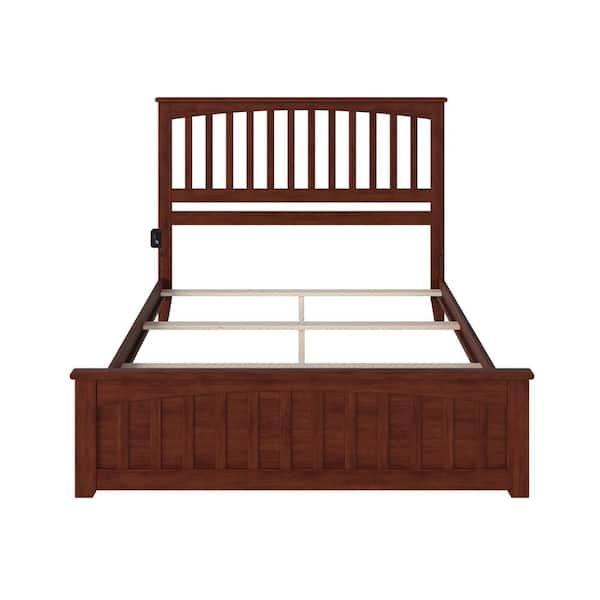 AFI Mission Walnut Queen Solid Wood Traditional Bed With Matching ...