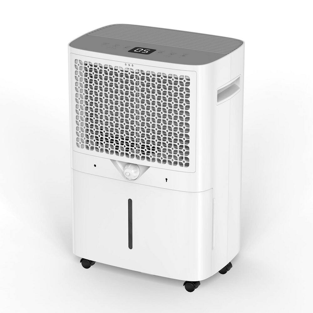 100 pt. 5,000 sq. ft. Home Dehumidifier for Basement in. White, with 1.72 Gal. Bucket, Drain Hose for Bathroom, CONT Run price history on PriceWatchPro