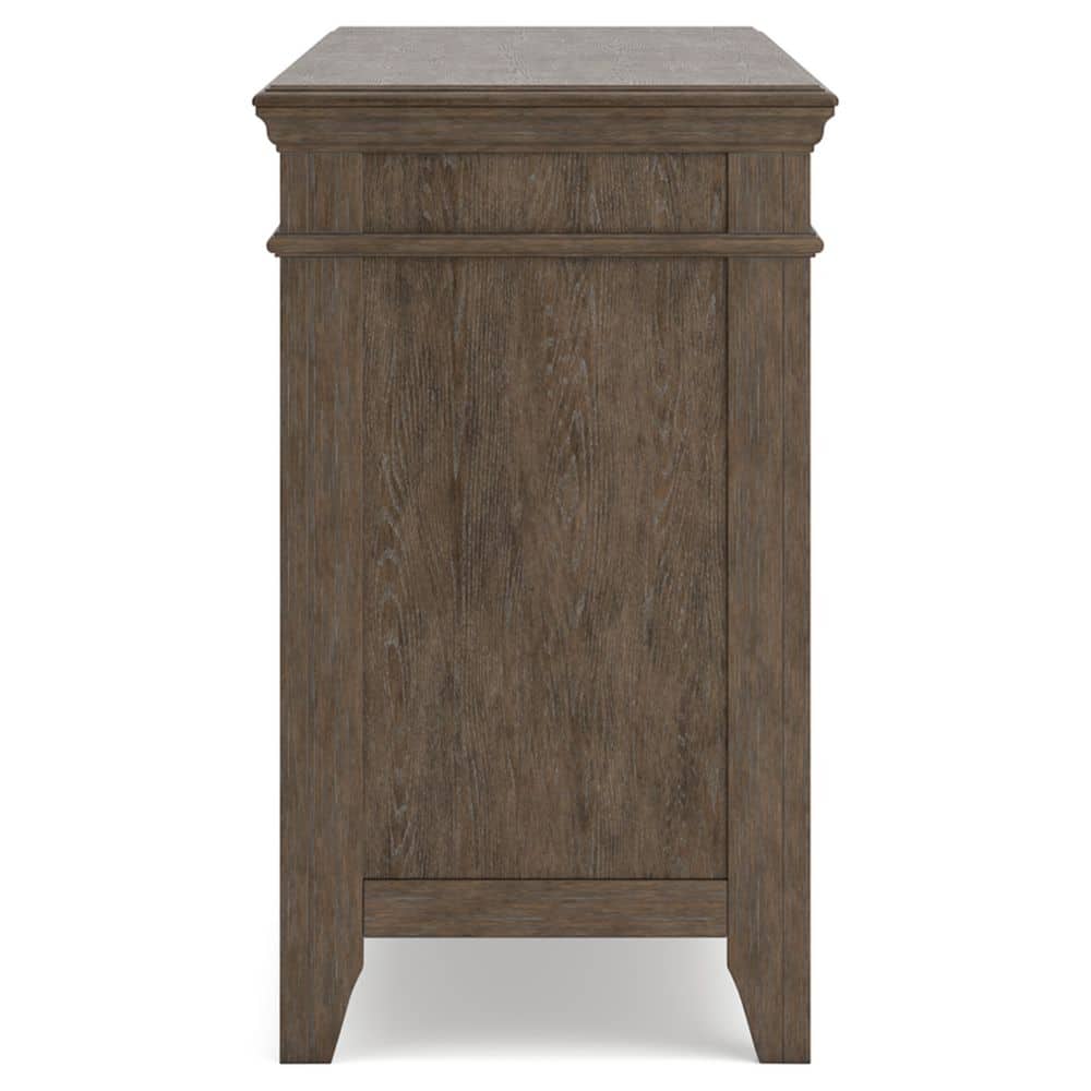 Weathered Gray 60" Acacia Wood Traditional Credenza