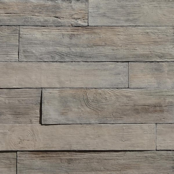 Woodstone Birch 35.50 in. x 8 in. Manufactured Stone Panel Siding 8.40 sq.  ft. Flats