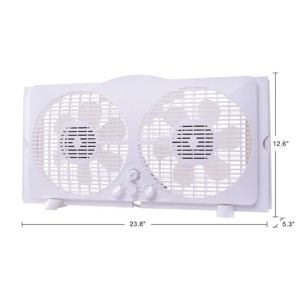 9 in. Twin Window Fan