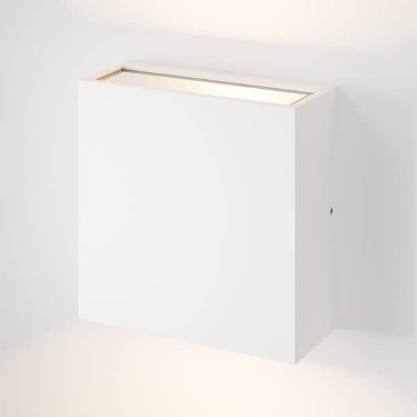 Vidalite Orion 5. 5in White Outdoor Wall Down Light, Wet Location, Hardwired Integrated LED, 3000K, 550 Lumens, ETL & cETL Listed