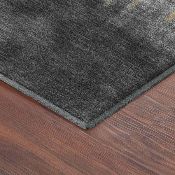 Mayfield Premium Machine Washable Abstract AMF2420 Granite 3 ft. x 4 ft. Area Rug