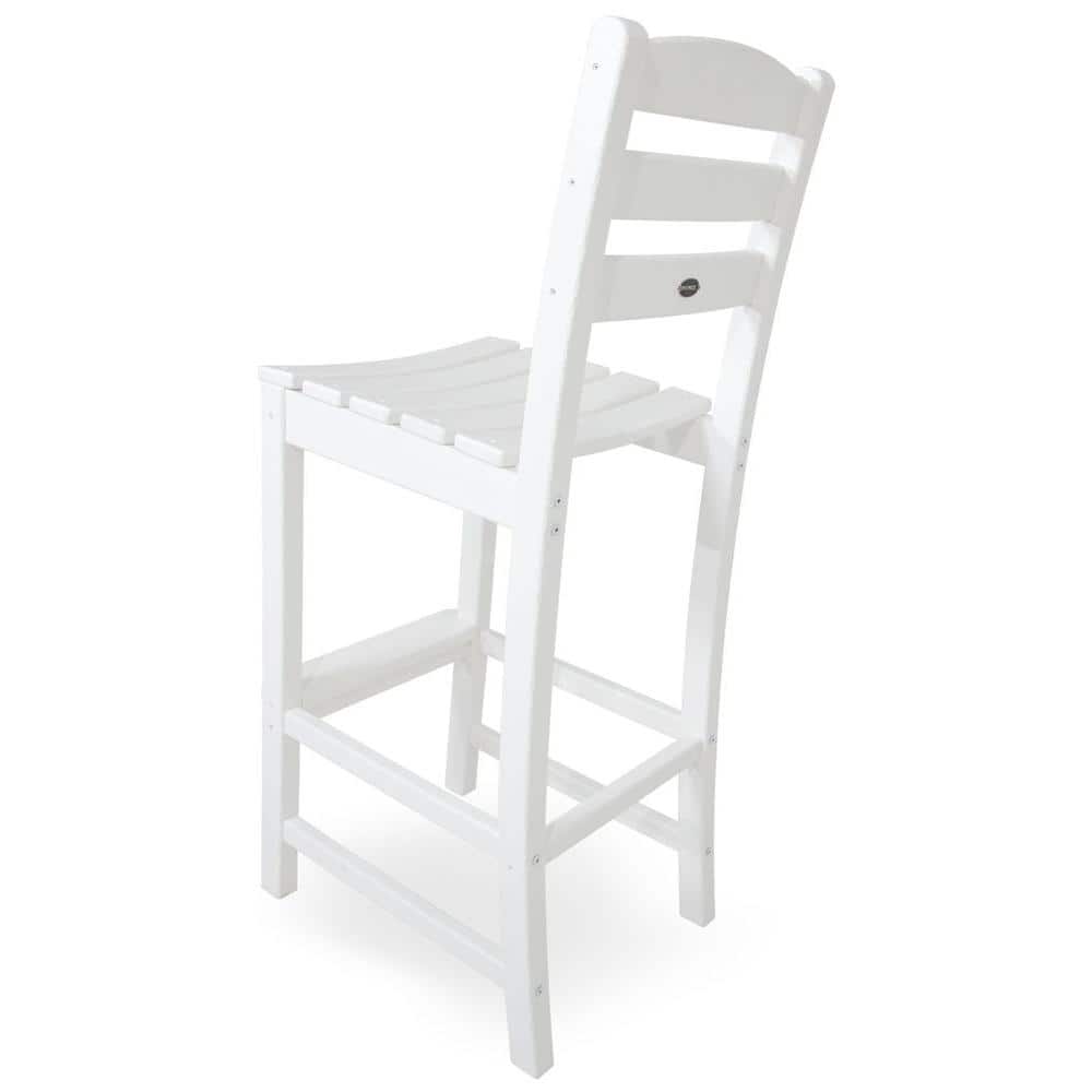 Eco-Friendly Modern White Recycled Plastic Outdoor Bar Stool