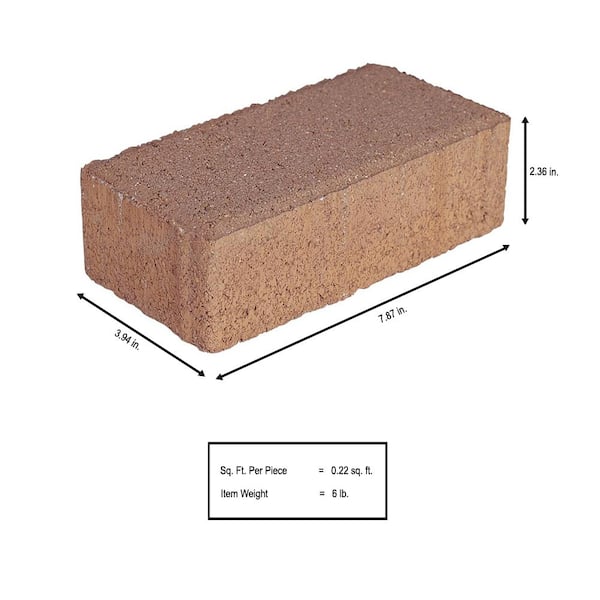 Pavestone Holland 4 in. L x 8 in. W x 2.38 mm H Oaks Blend Concrete Paver (480-Pieces/32 sq. ft./Pallet )