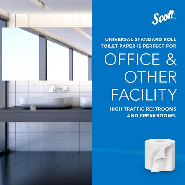 J-Series 1-Ply Small Core Bath Tissue, Septic Safe, White, 4