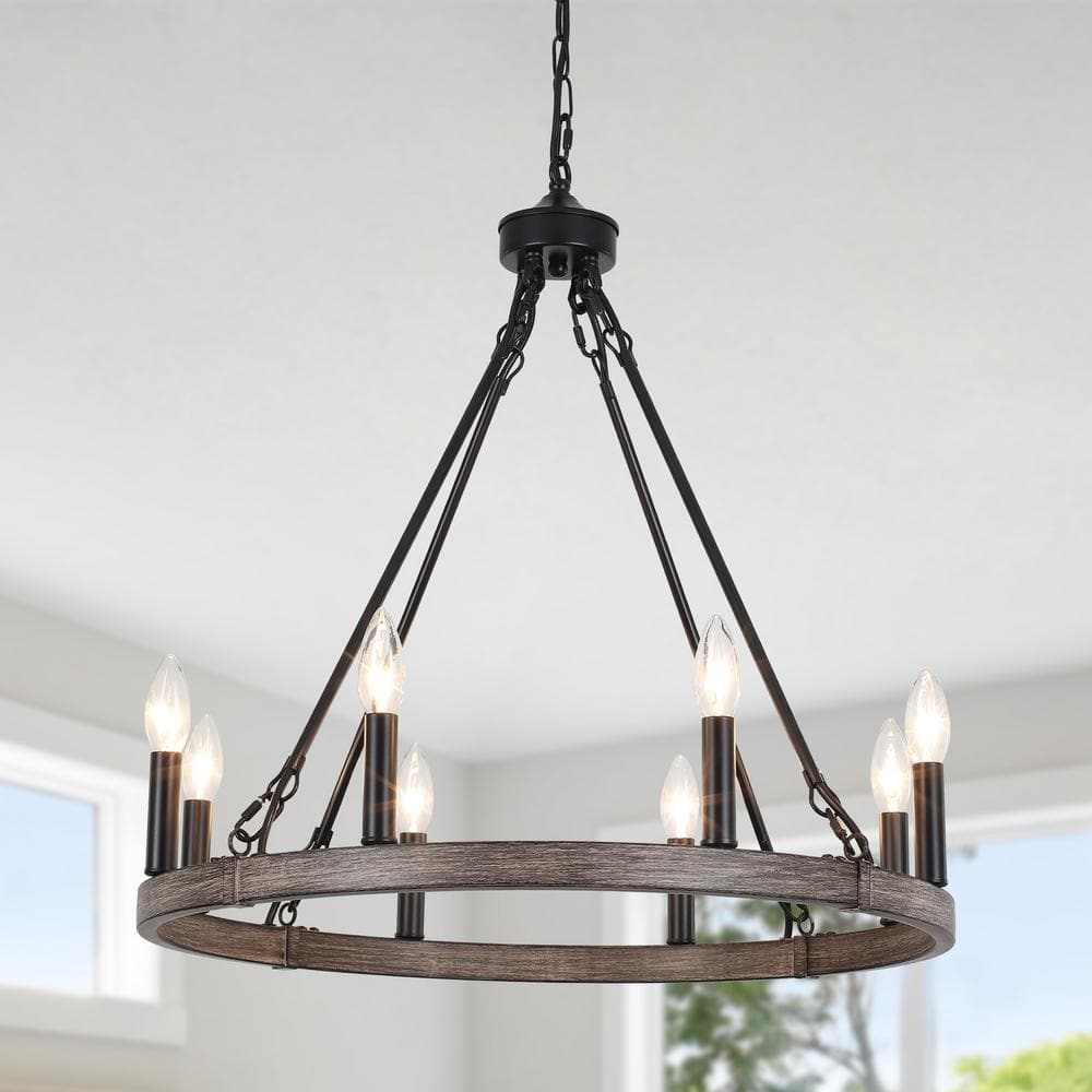 8-Light Natural Circle Candle Design Linear Chandelier Lighting Wagon Wheel Chandelier for Kitchen Island price history on PriceWatchPro