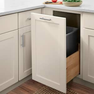 Avondale 18 in. W x 24 in. D x 34.5 in. H Ready to Assemble Plywood Shaker Trash Can Kitchen Cabinet in Antique White