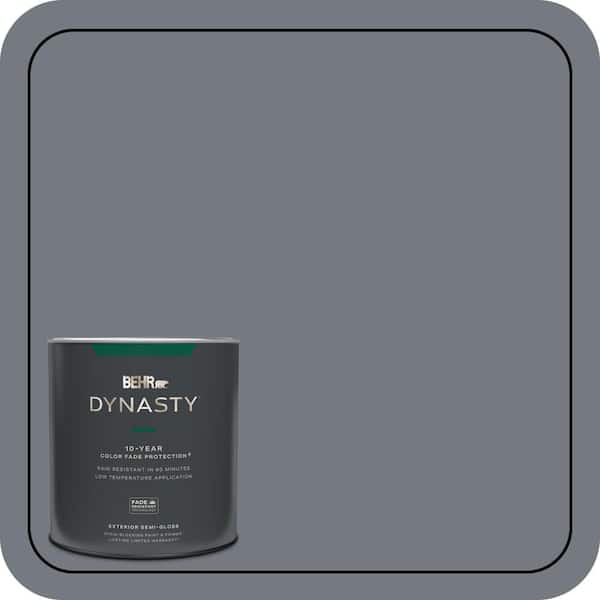 BEHR DYNASTY 1 qt. #N510-5 Liquid Mercury color Semi-Gloss Enamel Exterior Stain-Blocking Paint & Primer