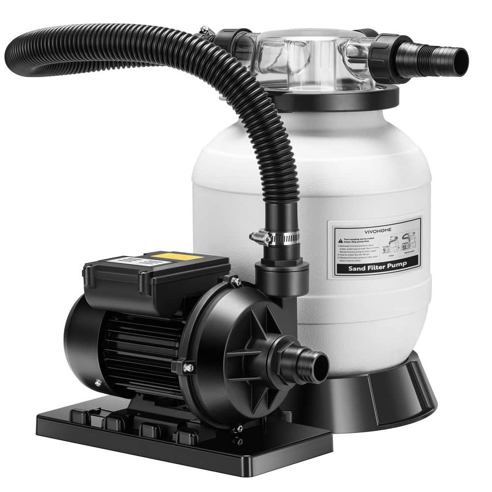VIVOHOME 10 in. Above Ground 2087 GPH 0.34 HP Sand Filter Pool
