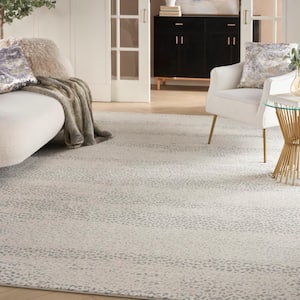 Elegance Beige Grey 8 ft. x 11 ft. Abstract Contemporary Area Rug