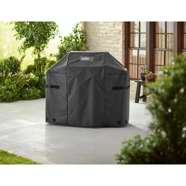 38" Small BBQ Grill Cover For 2 Burner Weber Spirit II With 1 Side Table Down 