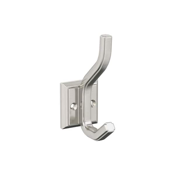 Aliso 4-1/2 in. L Satin Nickel Double Prong Wall Hook