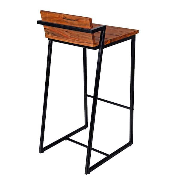 Arath Outdoor Modern Industrial Acacia Wood Bar Stools (Set of 4) –  GDFStudio