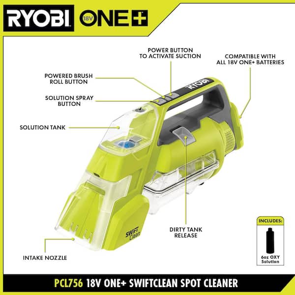 RYOBI ONE+ 18V Cordless SWIFTClean Spot Cleaner (Tool Only