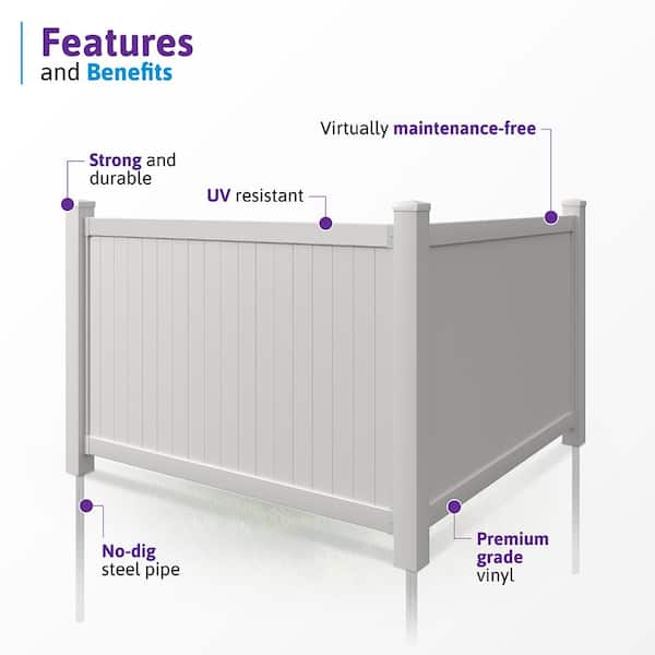 Freedom 3.5-in Clay Vinyl Bracket For Vinyl Fence