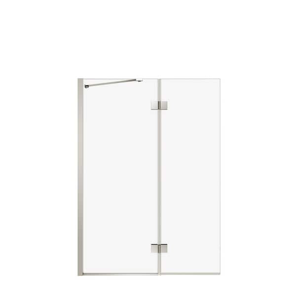 MAAX Axial Duo Shield 42 in. x 58 in. Frameless Tub Door with 24