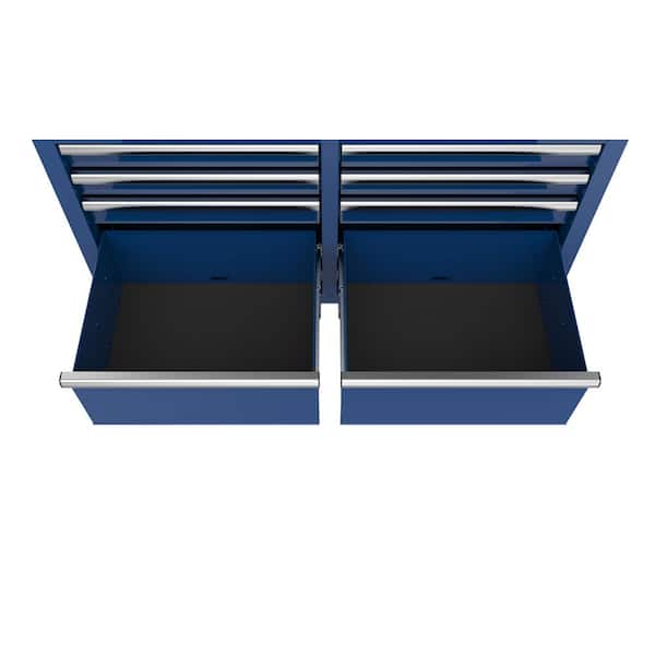 Husky Tool Storage 46 in. W x 18 in. D Gloss Blue Mobile Workbench Cabinet