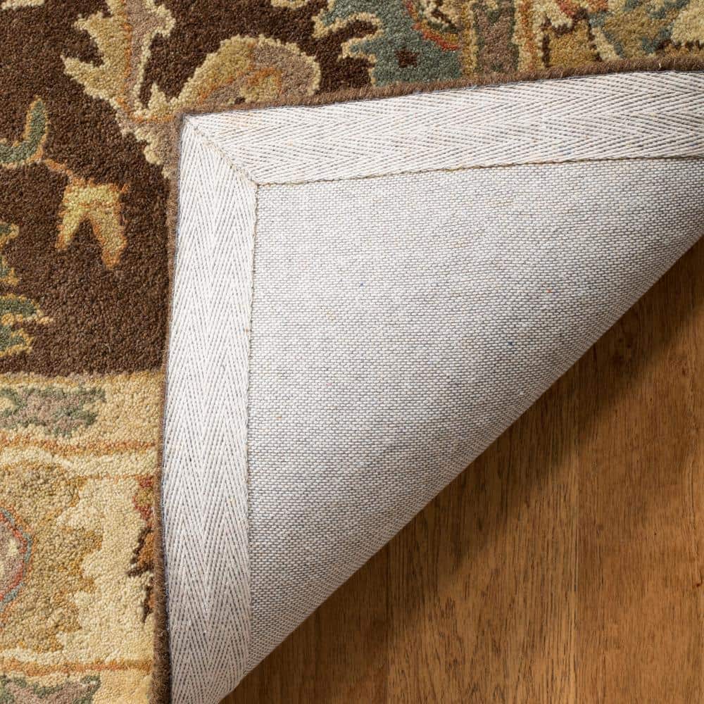 Brown and Ivory Hand-Tufted Wool Area Rug, 2' x 3'