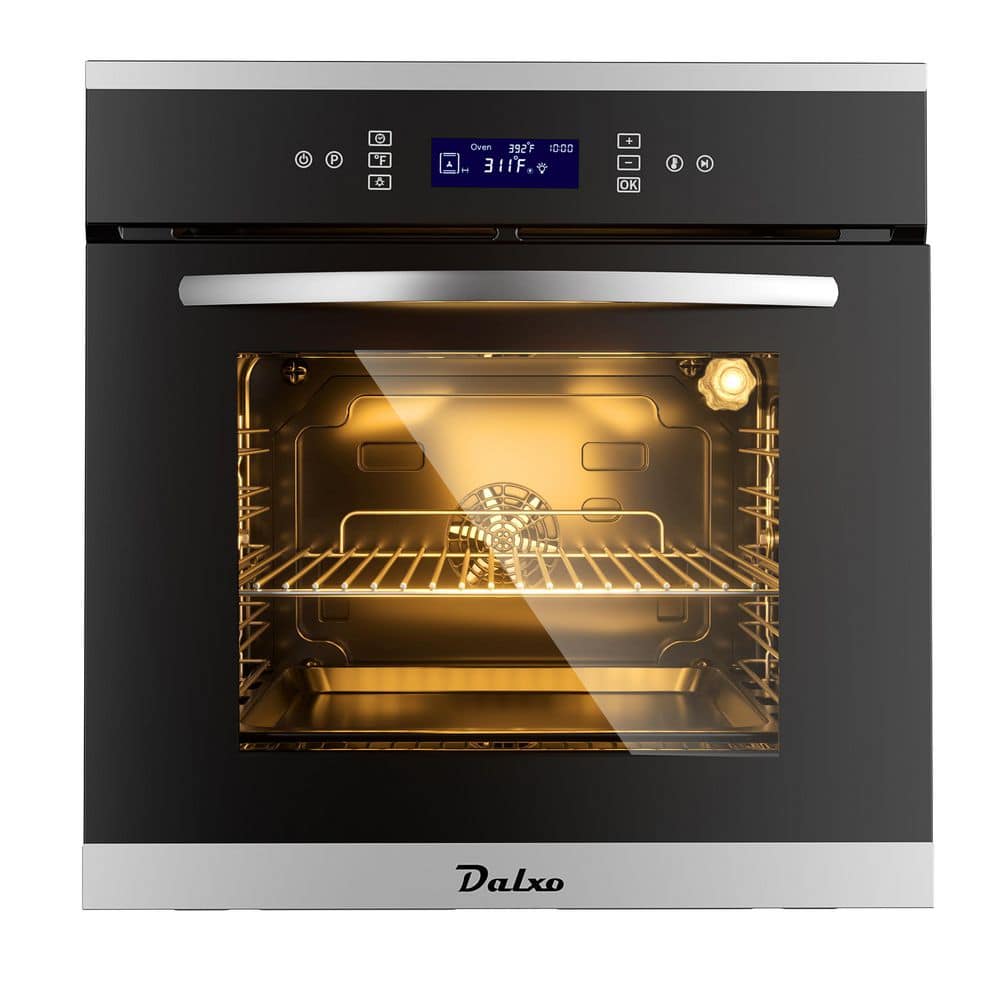 24 in. Single Electric Wall Oven With Convection and Touch Panel in Black