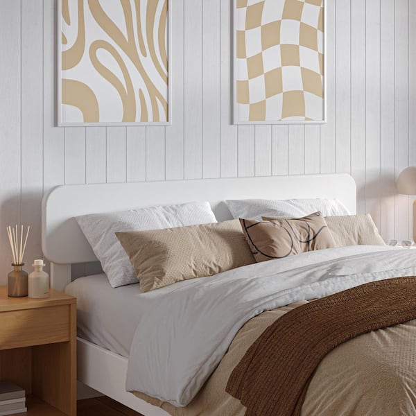 AFI Florence White Solid Wood Full Headboard