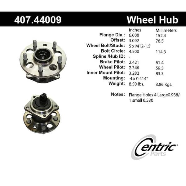 Centric Parts Wheel Bearing and Hub Assembly 1998-2003 Toyota Sienna