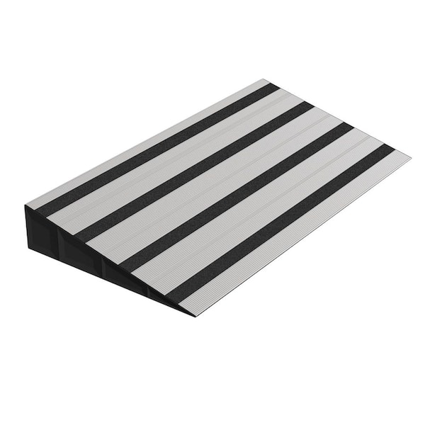 5 in. Rise Wheelchair Ramp for Home Steps, Aluminum Door Curb Ramp for Scooters Power Chairs Cars 1100 lb. Load Capacity