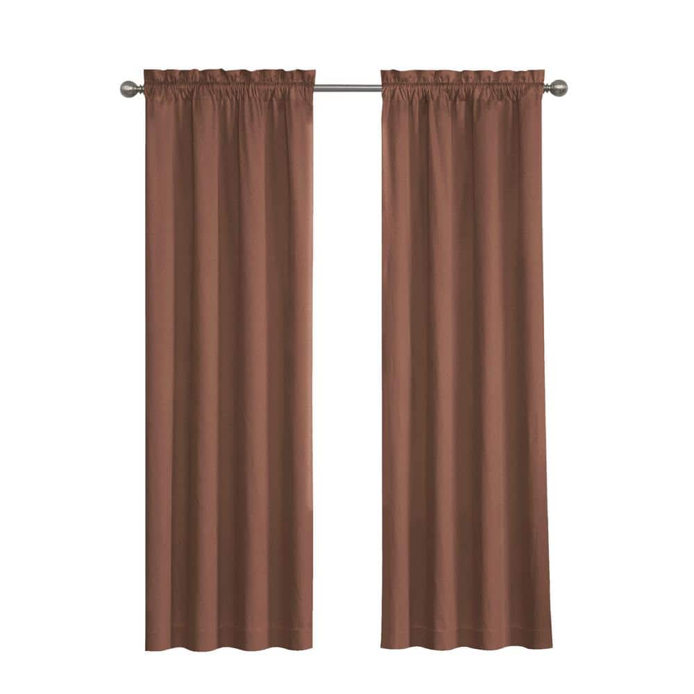 Cassidy Thermaback Chocolate Chevron Pattern Polyester 42 in. W x 95 in. L Blackout Single Grommet Top Curtain Panel price history on PriceWatchPro