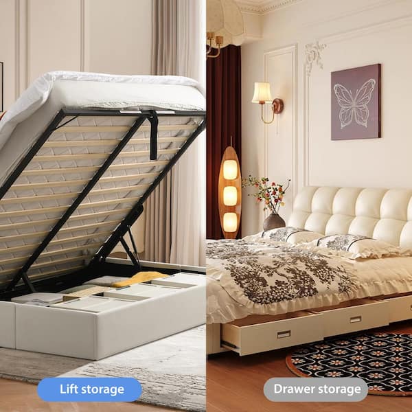 FRGMT M'Quve's Vase Black White セット Milan Black Lacquer Queen Platform Bed from J&M (176871-Q