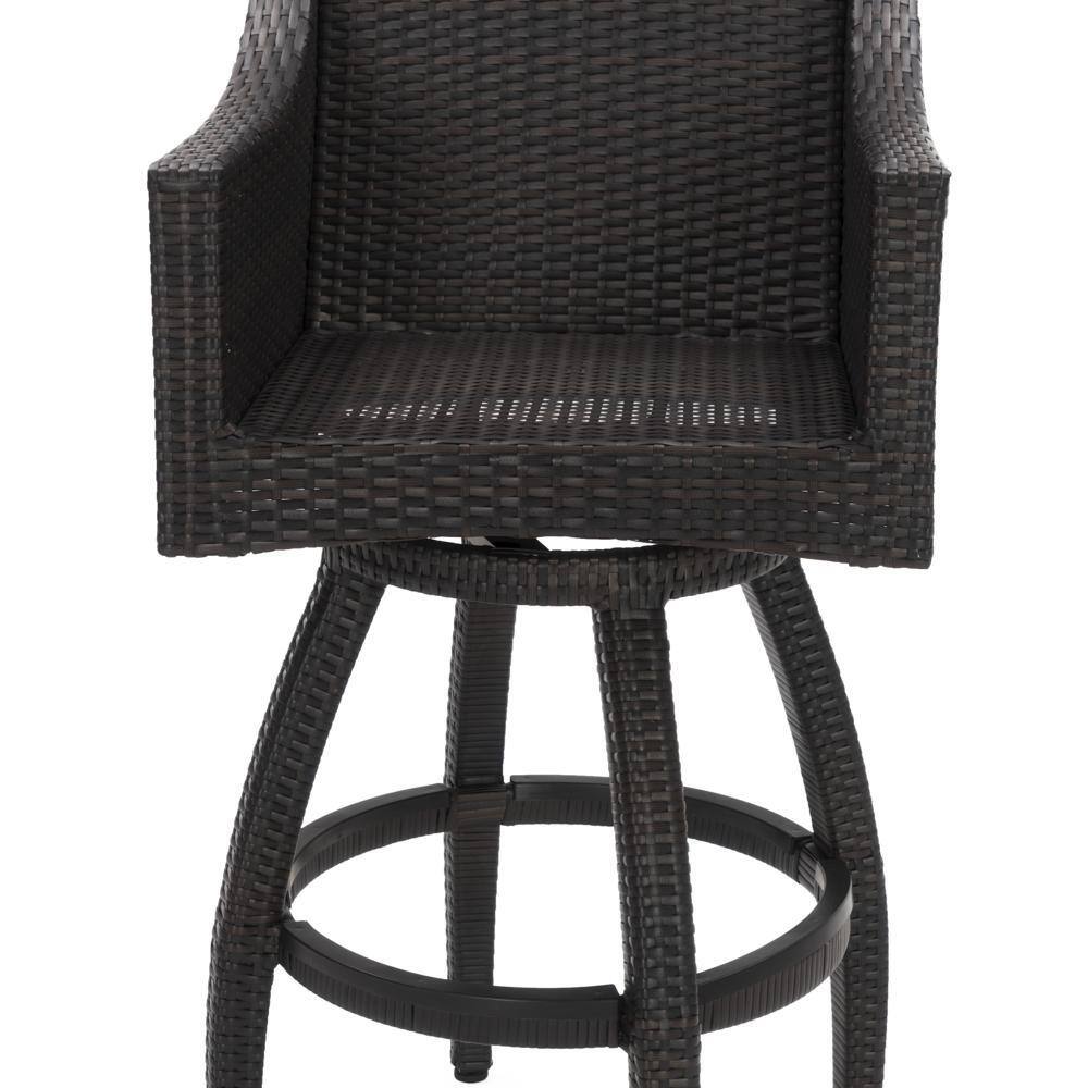 Deco Beige Cushioned Aluminum Outdoor Bar Stool