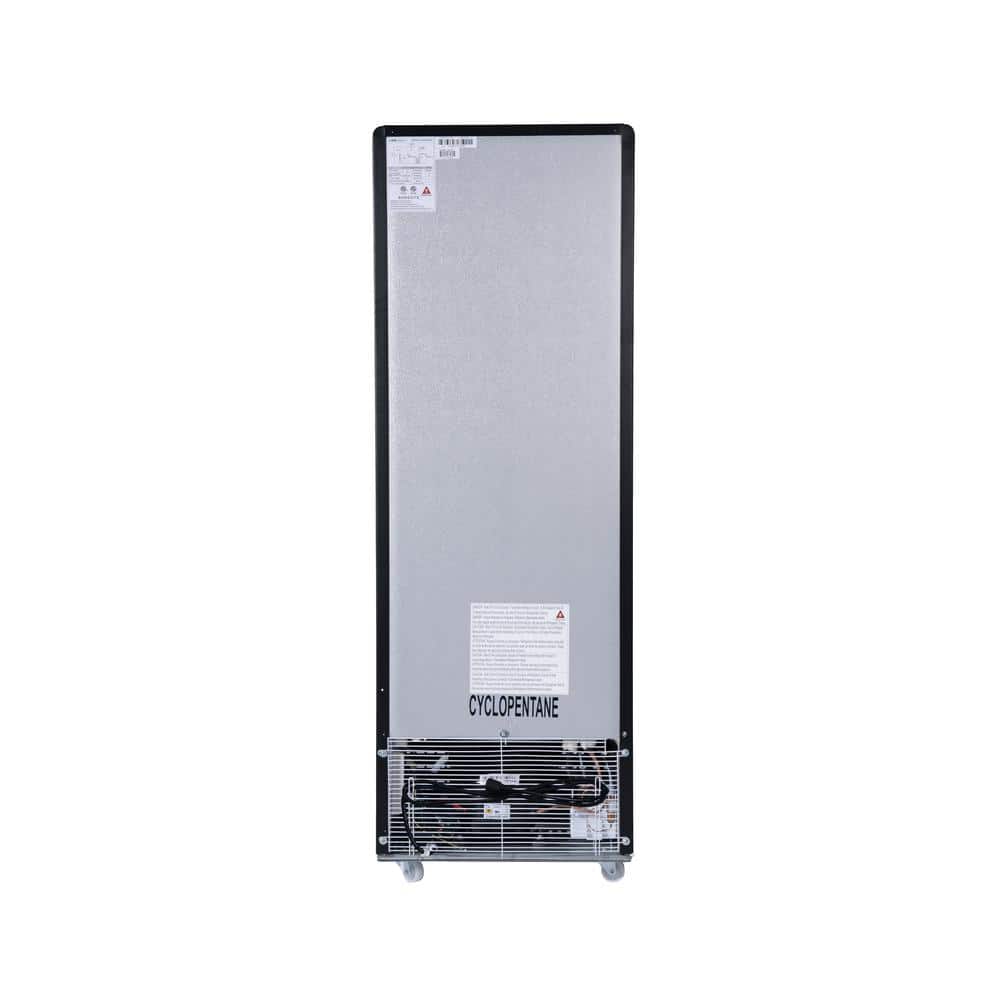 21-Inch Black Glass Door Commercial Display Refrigerator