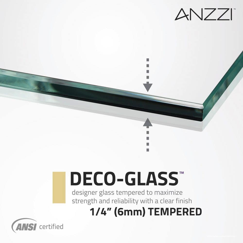 ANZZI 70'' x 60'' Polished Chrome Framed Sliding Shower Door