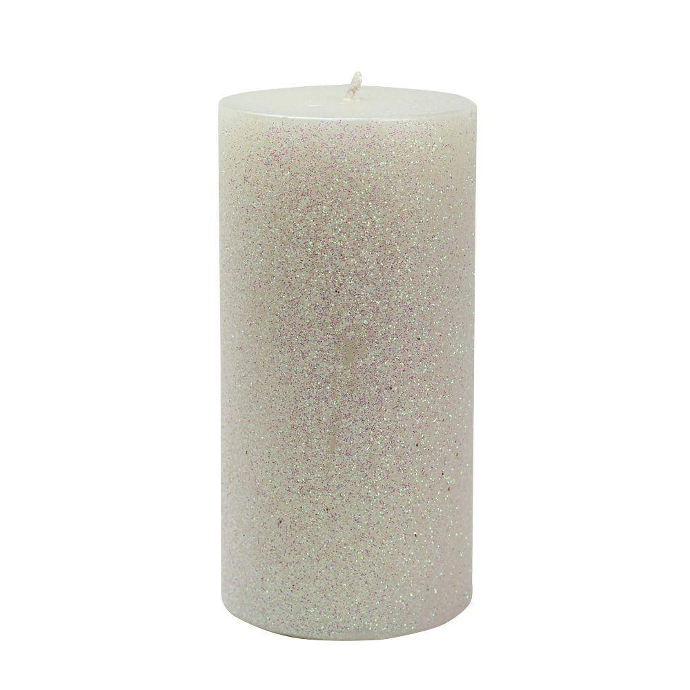 UPC 685024244335 product image for Zest Candle 3 in. x 6 in. Metallic White Glitter Pillar Candle Bulk (12-Box), Gr | upcitemdb.com