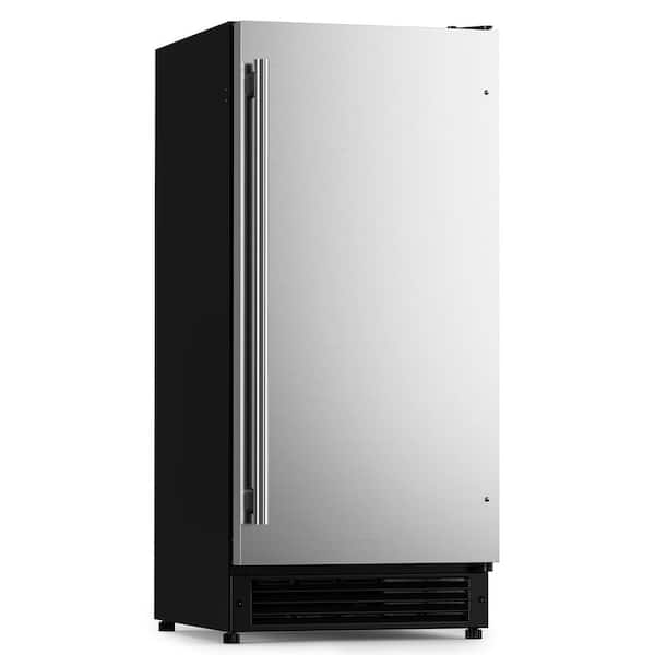Outbid 15 in. 22 lb. Built-In Ice Maker in Stainless Steel with Reversible Door, Crescent Ice