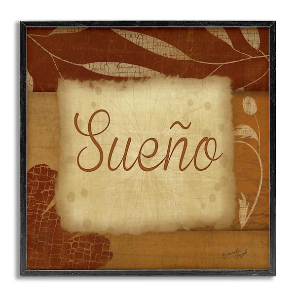 Stupell Industries Dream Phrase Traditional by Jennifer Pugh Gray Framed Typography Giclee Art Print 24 in. x 24 in.