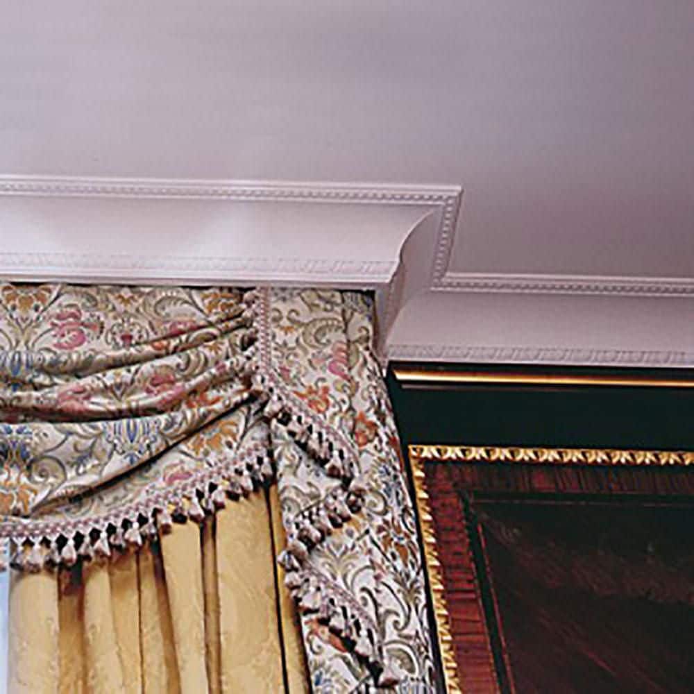 Primed White Polyurethane Egg and Dart Crown Moulding Set