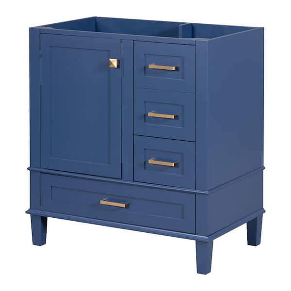 JimsMaison 30 in. W x 17 in. D x 33 in. H Bath Vanity Cabinet without Top in Blue