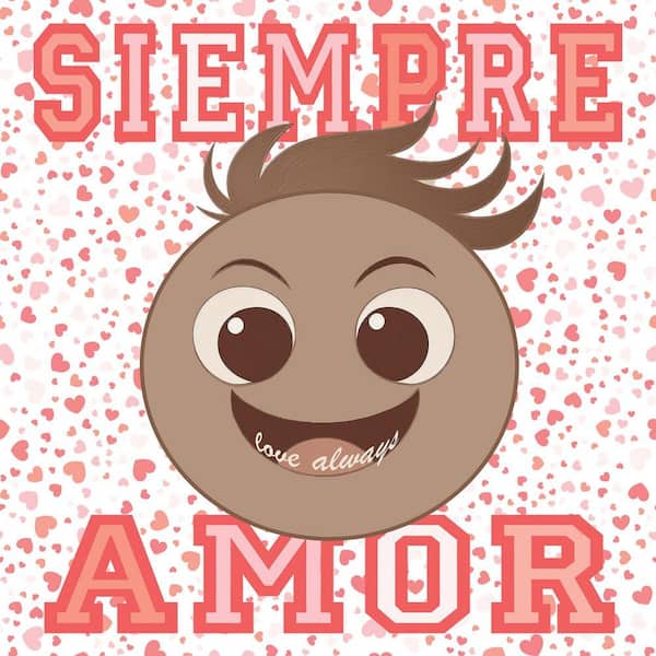 VENICE BEACH Collections Siempre Amore by Grotto Studios 1 Piece Unframed Graphic Print Abstract Poster Art Print 16 in. x 16 in.