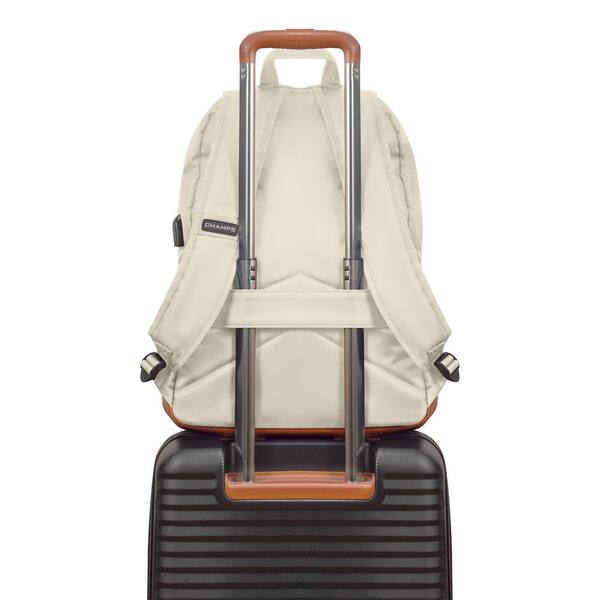 CHAMPS The Everyday Backpack 19 in. Ivory USB-Charging Backpack BP