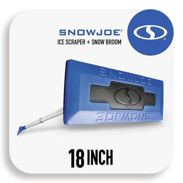 Snow Joe 2-In-1 18 in. Foam Head Telescoping Snow Broom + Ice Scraper