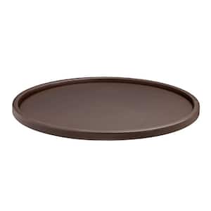 Contempo 14 in. Round Serving Tray in Brown