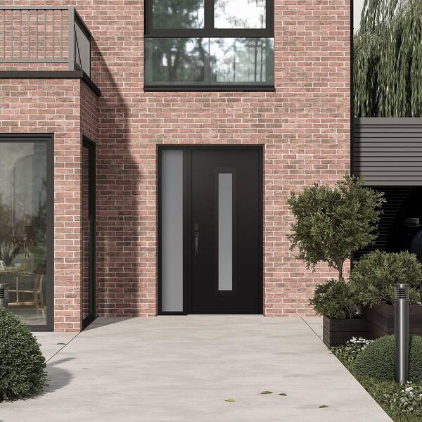 Tessari Doors A11 52 in. x 80 in. Black P Right-Hand/Inswing