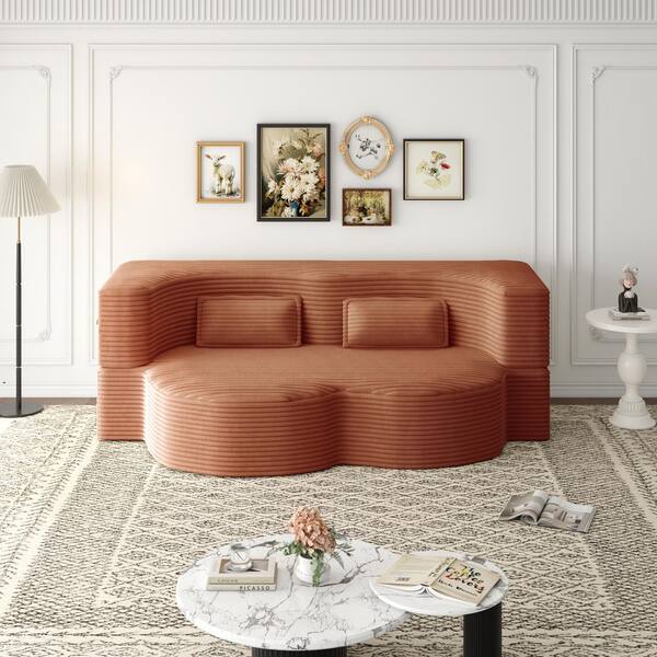 Rectangle Rocking Sofa Boyel Living 78 in Wide Straight Arm Corduroy Modern Rectangle ...