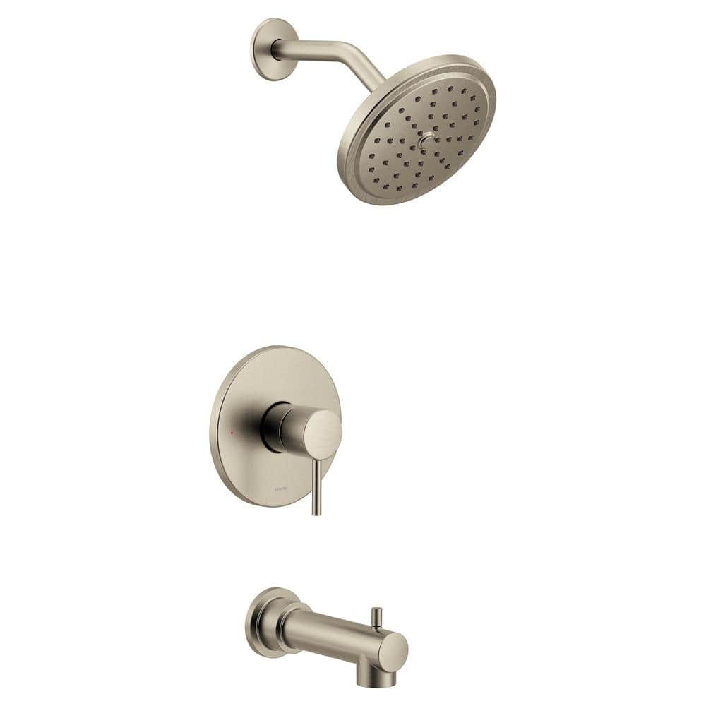 MOEN Align M-CORE 3-Series 1-Handle Tub and Shower Trim Kit in Brushed  Nickel (Valve Not Included) UT3293BN - The Home Depot