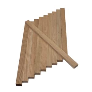 1 in. x 2 in. x 2 ft. Red Oak S4S Hardwood Board (10-Pack)