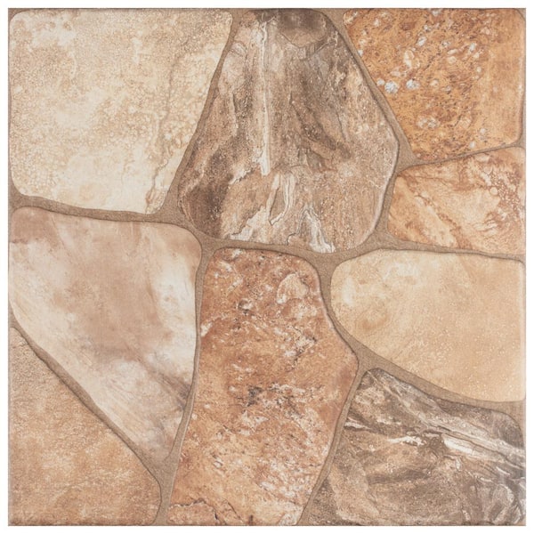 Lyon Beige 17-3/4 in. x 17-3/4 in. Ceramic Floor and Wall Tile (18 sq. ft. / case)