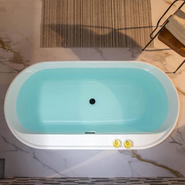 WoodBridge 72'' x 35'' Freestanding Acrylic Bathtub & Reviews