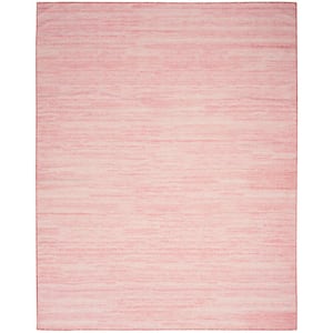 Washable Essentials Pink 9 ft. x 12 ft. All-over design Contemporary Area Rug